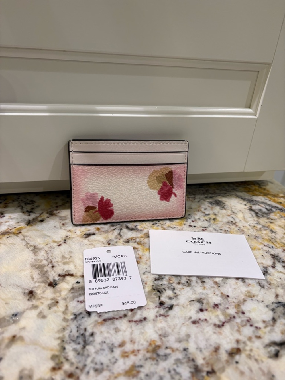 Coach Floral Leather Card Case - Picture 2 of 7